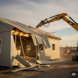 仮設建物解体